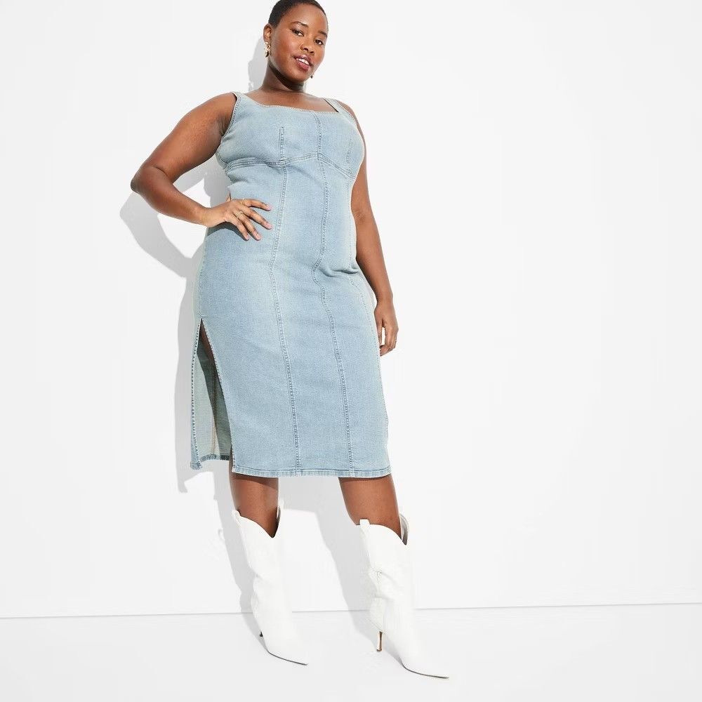 Wild Fable Denim Bodycon Sleeveless Dress - Size XXL - NEW